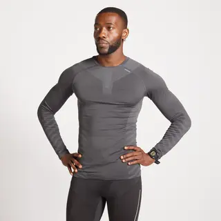 Camisola de Corrida Slim Kiprun Run 500 sem Costuras Homem Cinza - L