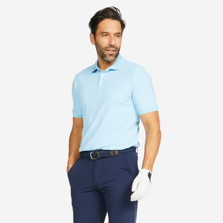 Polo de Golfe Homem de Manga Curta - Ww500 Azul Claro - L
