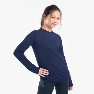 Camisola de Corrida Criança, Kiprun Skincare Azul Marinho Cinzento - 123-130cm 7-8A