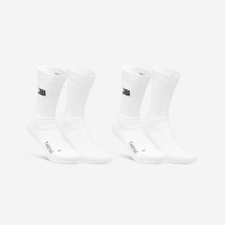 Meias de Basquetebol de Adulto Nba Basketball So900 Branco (lote de 2 Pares) - 48/50
