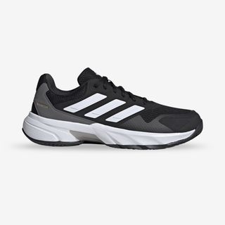 Calçado de Ténis Homem Terra Batida - Adidas Courtjam Control 3 Preto Branco - 41 1/3