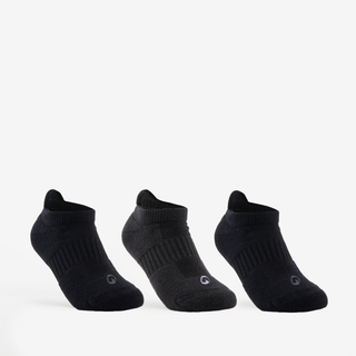 Meias de Ténis Criança Cano Baixo Decathlon Rs 500 Preto (3 Pares) - 31/34
