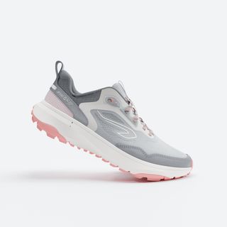 Sapatilhas de Corrida e Trail Mulher Kiprun Jf190 Grip Cinzento/rosa - 42 .
