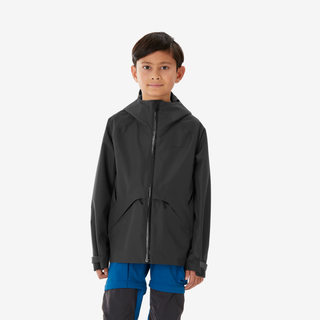 Casaco Impermeável de Caminhada Criança 7-15 Anos Mh900 Preto - 131-140cm 8-9A