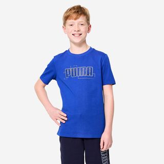 T-shirt de Educação Física em Algodão Criança Puma Estampado Azul - 152cm 11-12A