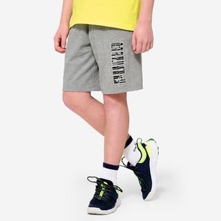 Calções de Educação Física em Algodão Criança Puma Cinzento - 116cm 5-6A