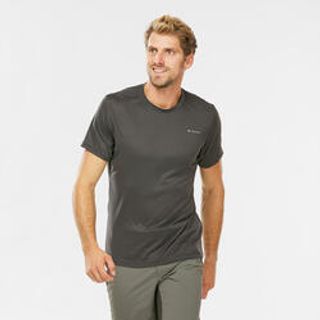 T-shirt de caminhada sintético mh100 - homem - 38 S - Cinzento