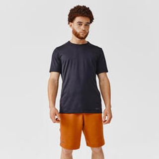 T-shirt respirável de corrida homem dry 100 - 52 2Xl - Preto