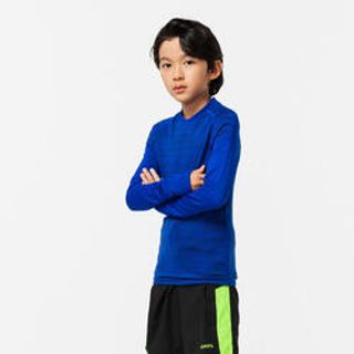 Camisola térmica de futebol criança keepdry 500 índigo - 4 A 6 Anos - Azul