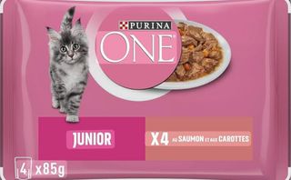 PURINA, ONE, junior,saumon,carotte,4*85g