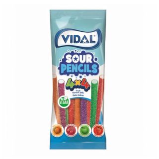 VIDAL Bomboane gumate Sour Pencils 4*4 90g