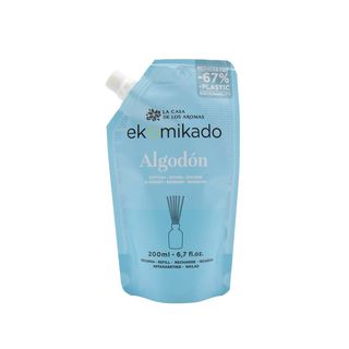 Recarga Ambientador Ekomikado Algodón La Casa De Los Aromas 200 Ml