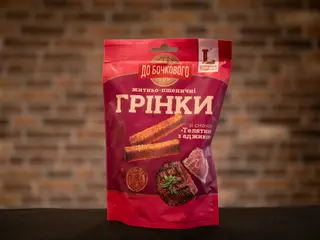 Грінки житньо-пшеничні зі смаком телятина з аджикою 120 г