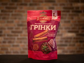 Грінки житньо-пшеничні зі смаком телятина з аджикою 120 г