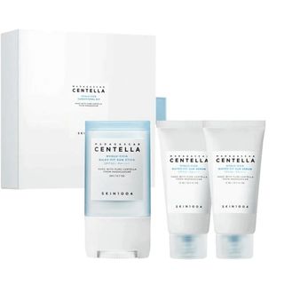 SKIN1004 Hyalu-Cica Sunsational Kit Zestaw kosmetyków koreańskich, Centella Hyalu-Cica Water-Fit Sun Serum, dwie sztuki + Hyalu-Cica Silky-Fit Sun Stick