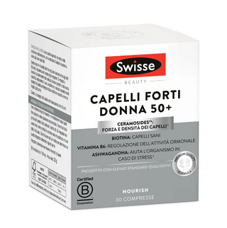 Swisse Capelli Forti Donna 50+ Integratore per Capelli 30 Compresse