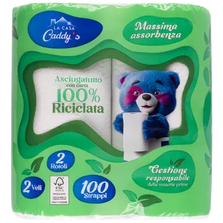 La Casa Caddy's Asciugatutto Riciclato 2 Rotoli