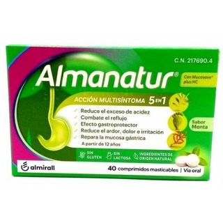 Almanatur 40 Comprimidos Masticables Sabor Menta