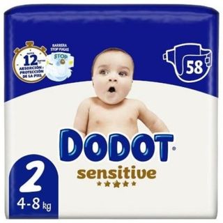 Dodot Fraldas Sensitive T2, 4-8kg, 58Un
