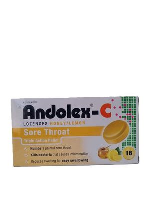 ANDOLEX-C HONEY & LEMON LOZENGES 16s