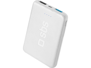 Powerbank SBS 5000mAh 2USB Wrls Branco [6869362]
