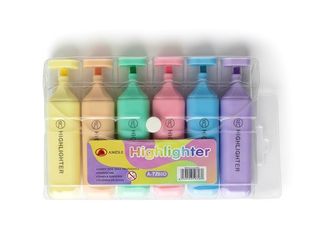 Pack 6 Fluorescents couleurs pastels