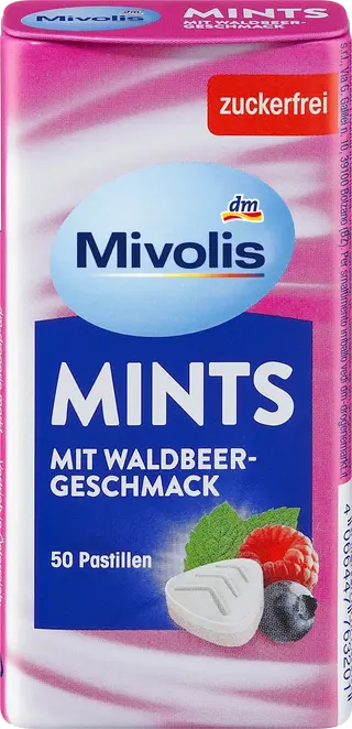 DM MIVOLIS MINTS WITH WILD BERRY B50 PASTILLES