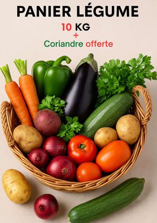 Panier de Légumes 10 kg – Coriandre Offerte