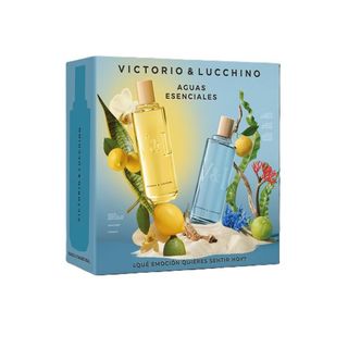 Estuche Aguas Esenciales Evasion Azul 250 Ml Vaporizador + Pura Vida 250 Ml Vaporizador Victorio Y Lucchino