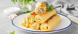 Creps rellenos de pollo y champiñones 500g