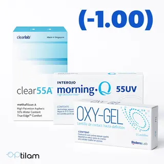 2 lentilles (-1.00)