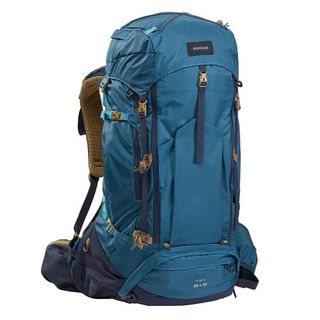 Mochila De Montaña Y Trekking 50+10L Hombre  Forclaz Mt500 Air Funda Impermeable Talla Única Azul