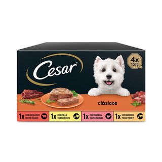 0.6 KG Cesar Selección Clasicos Tarrina en Paté para Perros - Multipack