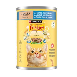 Purina Friskies Adult salmão e atum lata para gatos - 1 UN