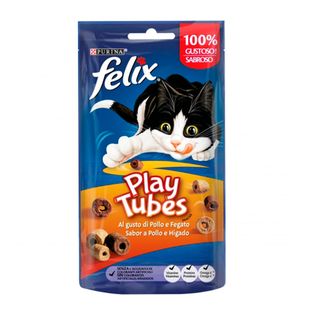 0.05 KG Felix Bocaditos Play Tubes Pollo con Hígado Bocaditos para gatos