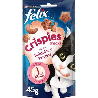0.045 KG Felix Crispies Salmón y Trucha Bocaditos para gatos
