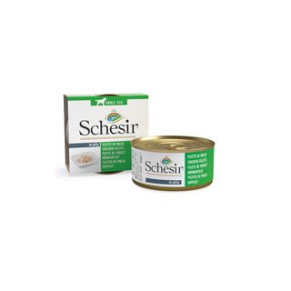 0.15 KG Schesir Adult pollo en gelatina lata para perros