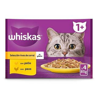 Alimento Para Gato Gelatina De Aves Whiskas, Pack 12X85 Gr.
