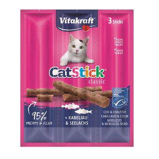 0.018 KG Vitakraft Cat Stick Classic con Bacalao y Atún