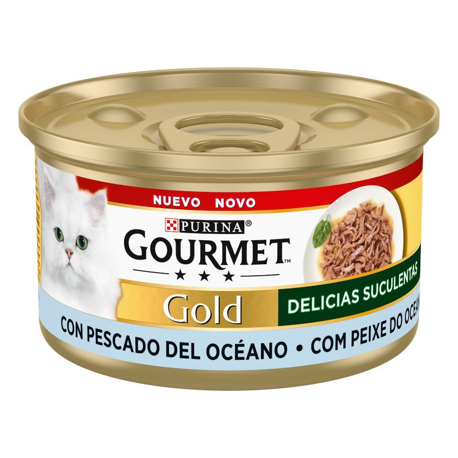Gourmet Gold Al Hum Gato Adulto Delícias Suculentas Peixe Do Oceano 85G