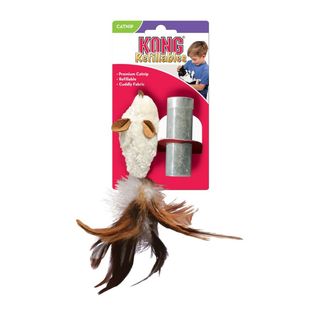 Kong Cat Refillable Feather Mouse