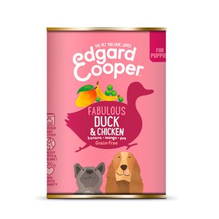 0.4 KG Edgard & Cooper Puppy Pato y Pollo lata para perros