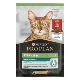 Purina Pro Plan Ração para Gatos Esterilizados de Carne, 85g