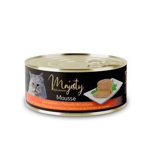 Majesty Adult Mousse de Salmão e Peixe do Oceano para gatos - 85 GR