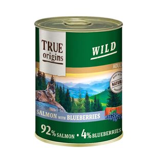 0.4 KG True Origins Wild Adult Salmón lata para perros