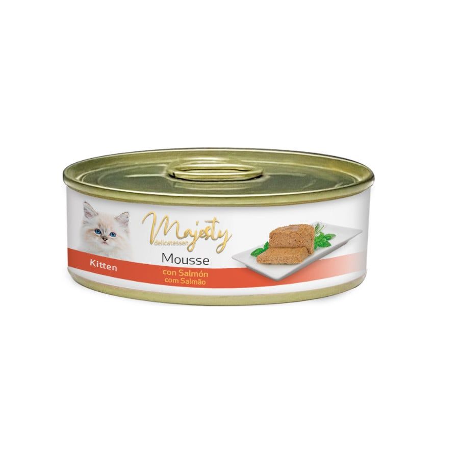 Majesty Kitten Mousse de Salmão lata - 85 GR