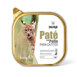Salvaje Frango em Patê terrina para gatinhos - 100 GR
