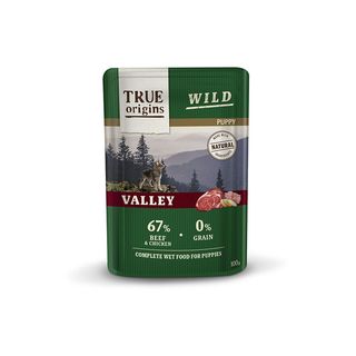 0.1 KG True Origins Wild Puppy Valley Ternera y Pollo sobre para perros