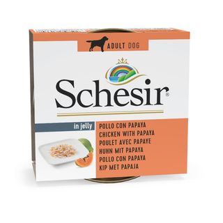 15 KG Schesir Pollo y Papaya en Gelatina lata para perros