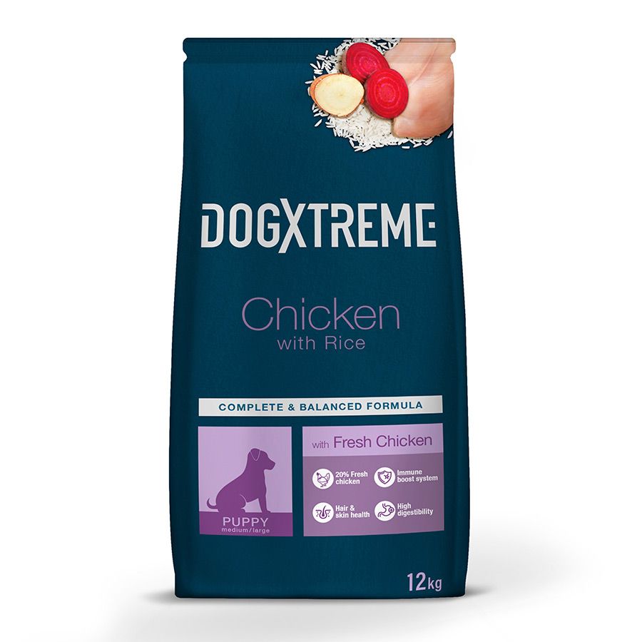 Dogxtreme Puppy frango e arroz Ração para cães - 12KG